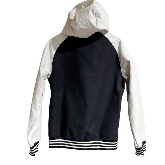 Adidas Women Medium Black White Full Zip Snowboarding Jacket Hood - Picture 2 of 12